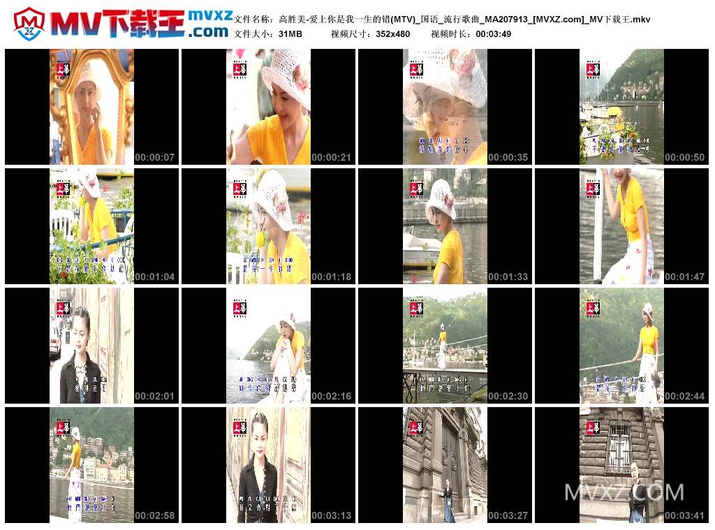 高胜美-爱上你是我一生的错(MTV)_国语_流行歌曲_MA207913